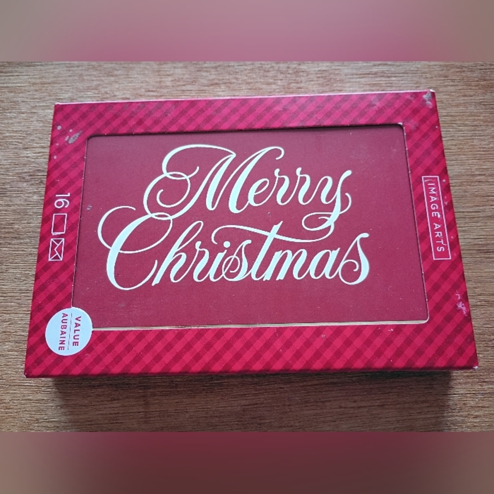 Merry Christmas Holiday Cards, 16 Cards Total, NWT, Outside Box A Bit Damaged